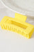 Solid Rectangular Hair Claw Clip, Lemon