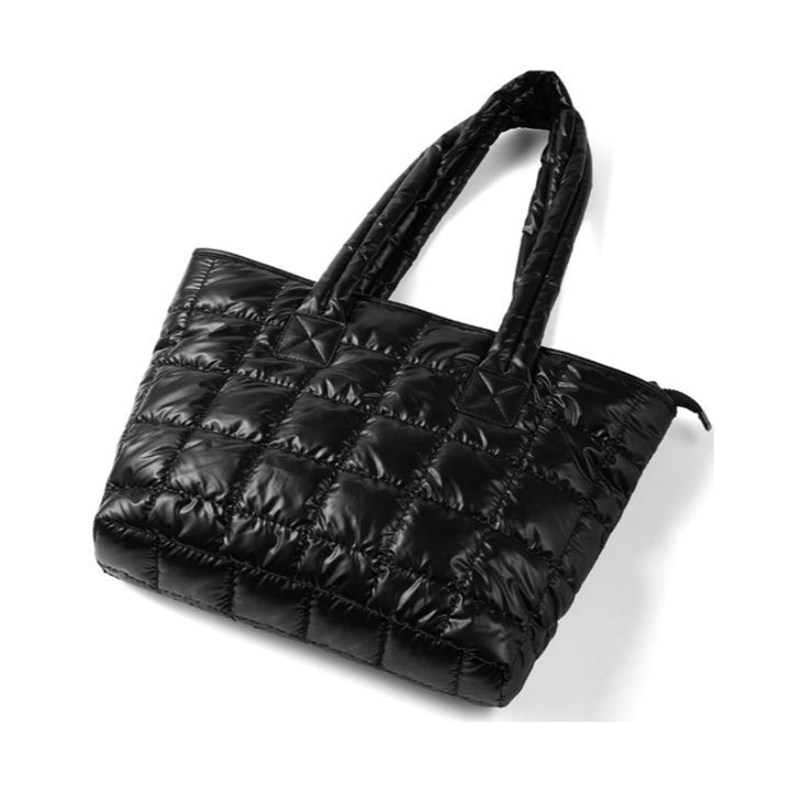 Nylon Quilted Puffer Tote Bag