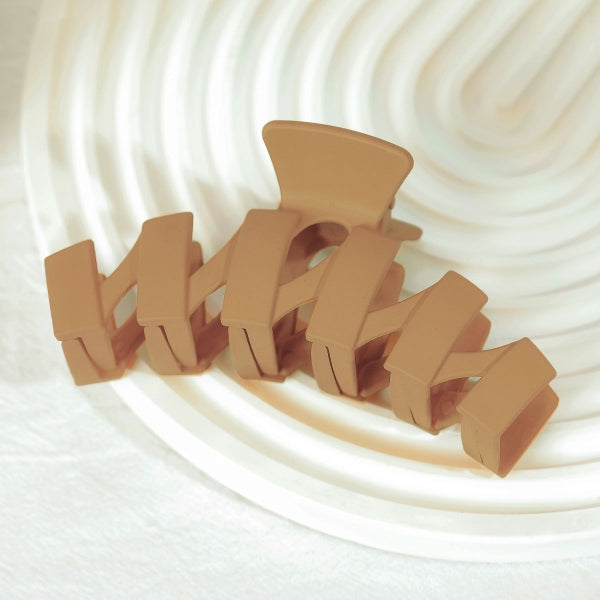 Zig Zag Hair Claw Clip, Sand