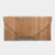 Faux Snake Skin Oversized Clutch, Chocolate