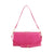 Studded Faux Croc Handbag, Magenta