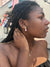 Precious Stone Earring, Rose Quartz