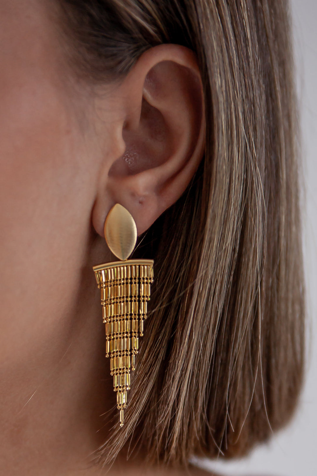 18K Cleopatra Fringe Earring, Gold