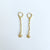 18K Dainty Chain Shell Charm Earring, Gold
