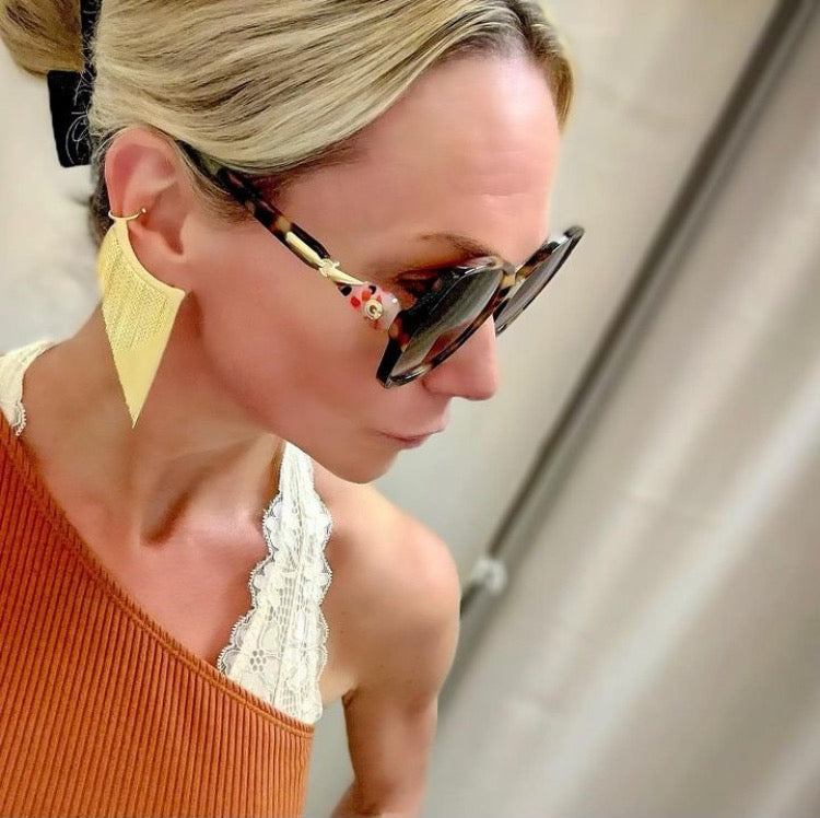 18K Herringbone Fringe Statement Ear Cuff, Gold