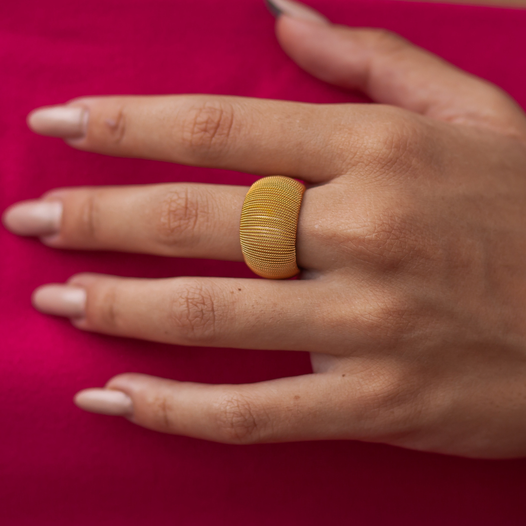 18K Thick Statement Ring, Gold