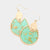 Petal Link Resin Earring, Mint/Gold Leaf
