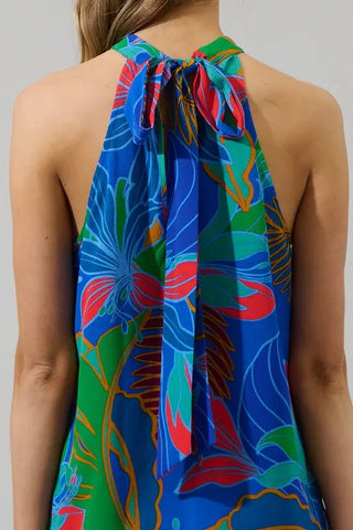 Malton Tropical Wilma Sleeveless Cobalt Multi Top