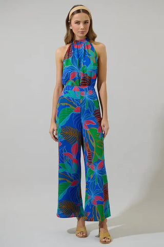 Malton Tropical Wilma Sleeveless Cobalt Multi Top
