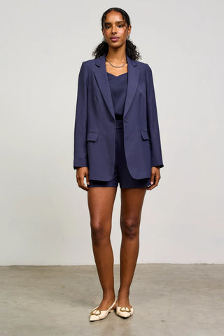 Recycled Long Sleeve Blazer Oxford Blue