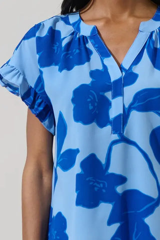 Ariya Garden Leyla RuDe Blues Blouse