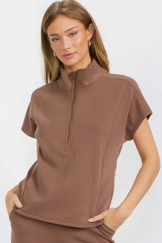 Luxe Soft Half Zipper Lounge Jacket