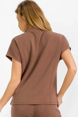 Luxe Soft Half Zipper Lounge Jacket