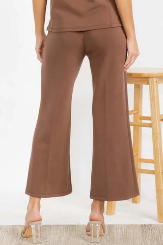 Softie Soft Cropped Loungewear Pants Mocha