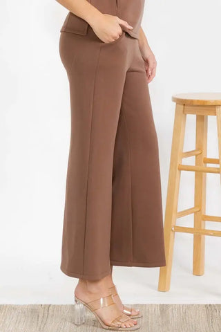 Softie Soft Cropped Loungewear Pants Mocha
