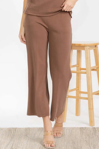 Softie Soft Cropped Loungewear Pants Mocha