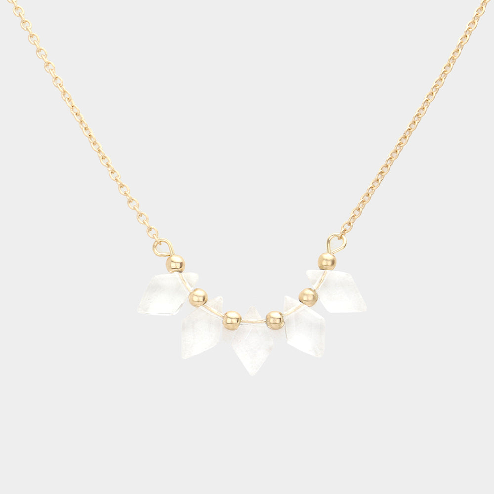 Rhombus Beaded Necklace, Diamond