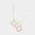 Druzy Quatrefoil Dangle Earring, White