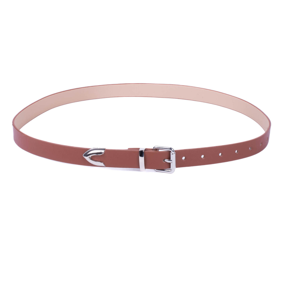 Metal Tip Western Vegan Leather Belt