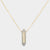 Dainty Natural Stone Pendant Necklace, Grey