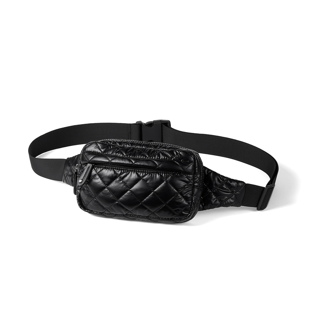 Nylon Quilted Puffer Belt Bag