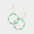 Beaded Hexagon Link Earring, Turquoise