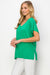 Oversized V Neck Tee, Kelly Green