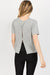 Open Back Scoop Neck Tee, Heather Grey