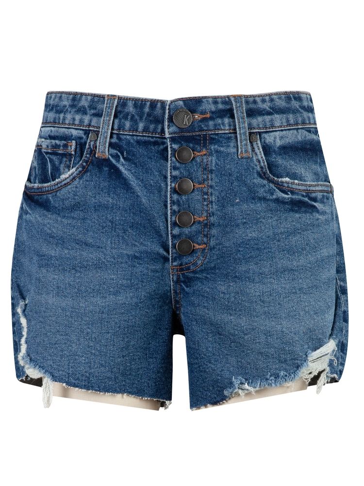 Jane Frayed Button Fly High Rise Short