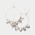 Rhombus Open Hoop Dangle Earring, Black Diamond