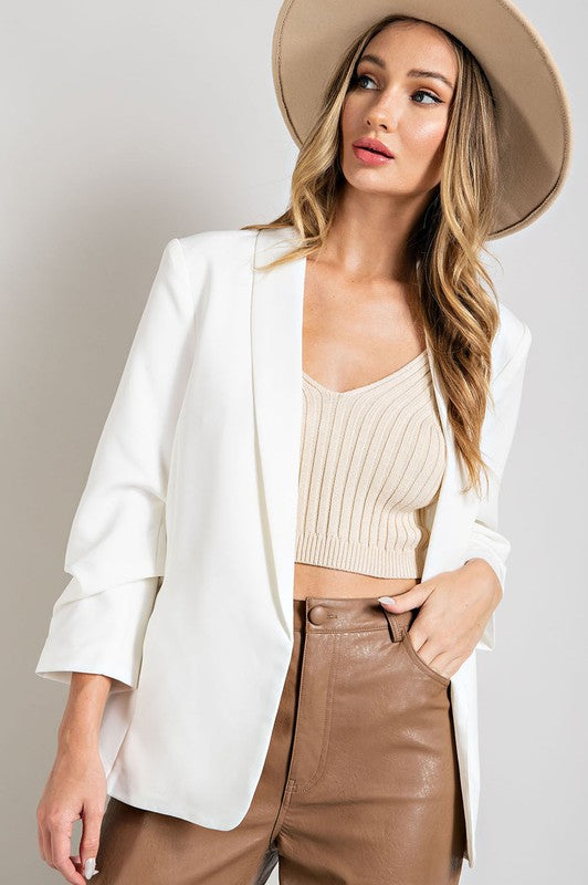 Fitted Blazer w/ Revere Collar