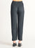 Accordion Pleat Wide Leg Flowy Knit Pant, Black