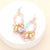 Oval Charm Chinoiserie Resin Earring, Coral