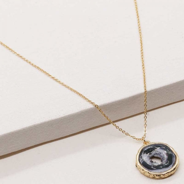 Opal Mixed Gemstone Necklace, Black