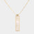 Abalone Shell Rectangle Pendant Necklace, Pearl