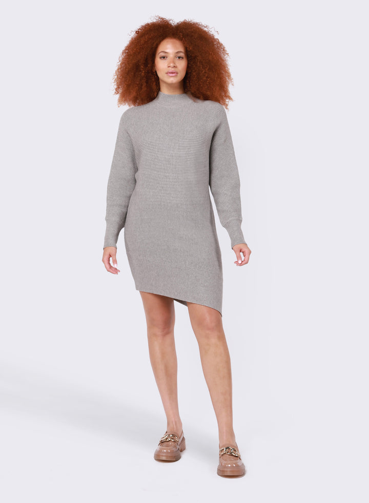 Slant Hem Mini Sweater Dress