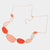 Lucite Link Statement Necklace, Coral