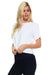Open Back Scoop Neck Tee, Off White