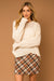 Ribbed Neck Lightweight Oversized Sweater