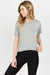 Open Back Scoop Neck Tee, Heather Grey