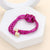 Magnetic Beaded Knot Bracelet, Fuchsia