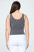 Mid Length Reversible Seamless Tank, Charcoal