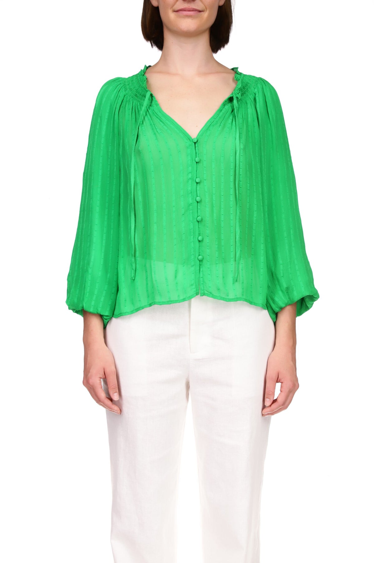 Breezy Smock Neck Blouse