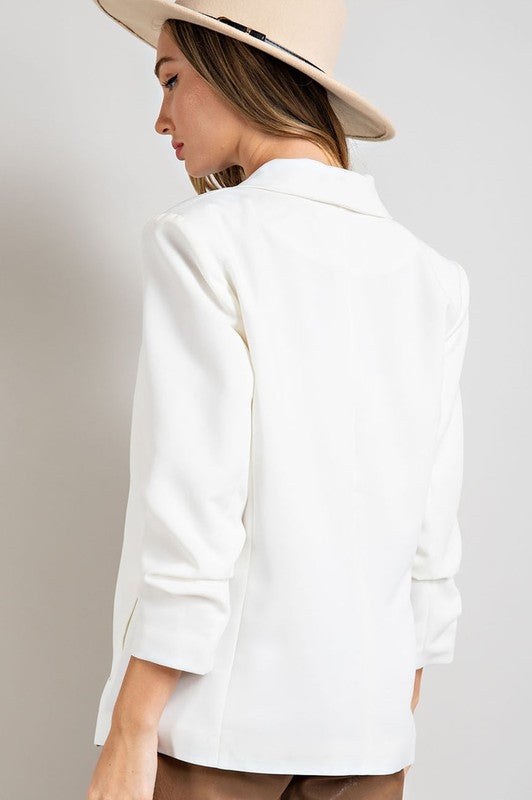 Fitted Blazer w/ Revere Collar