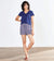 River V Neck Tee, Patriot Blue