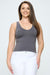 Mid Length Reversible Seamless Tank, Charcoal