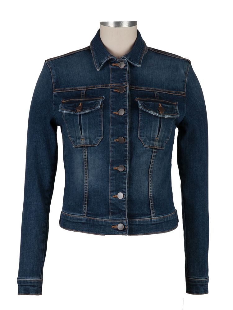 Amelia Dark Stone Wash Denim Jacket
