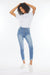 Button Rise 11.25" Frayed Skinny Jean