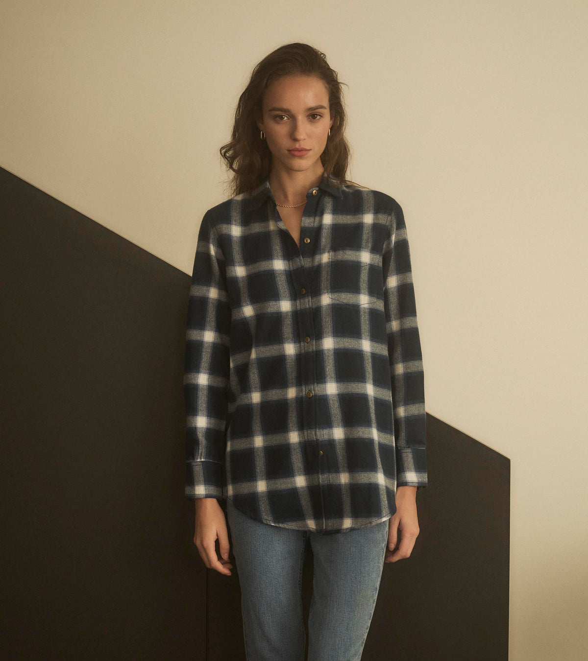 Lara Button Up Tunic Top