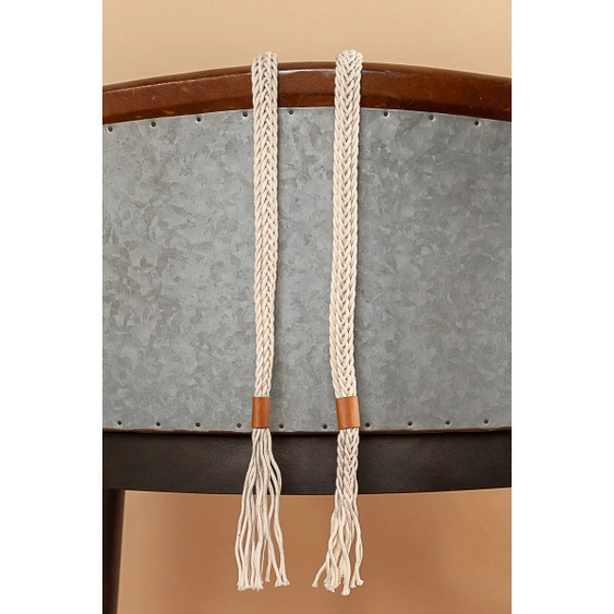 Loose Fringe Braided Cord String Belt